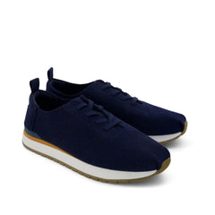 Mens Resident Plus Lace-Up Navy Knit