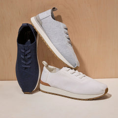 Mens Resident Plus Lace-Up White Knit