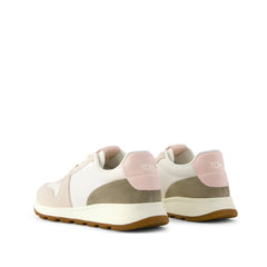 Womens TRVL LITE Retro Runner Sneaker Water Repellent Cream Vintage Twill
