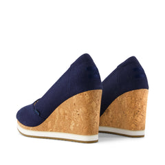 Womens Essential Wedge Navy Heritage Canvas