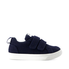 Cruz Double Strap Navy Heritage Canvas Toddler Sneaker
