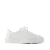 Womens Izzy Lace-Up Sneaker White Faux Leather