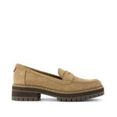 Womens Cara Loafer Toffee Suede with Studs
