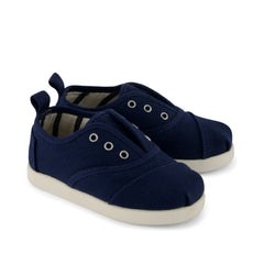 Cordones Plus Toddler Sneaker Navy Canvas