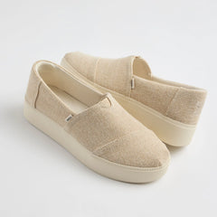 Womens Asher Platform Slip On Sneaker Natural Undyed Heritage Canvas