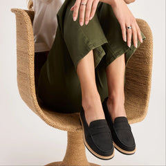 Womens Marie Loafer Black Leather