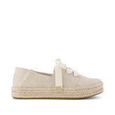Womens Carolina Lace-Up Espadrille Champagne Glimmer Canvas