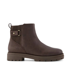 Womens Astrid Boot Water Repellent Chocolate Brown Faux Leather