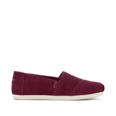 Womens Alpargata Classic Burgundy Cordurory