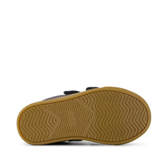 Cruz Double Strap Toddler Sneaker Forged Iron Deboss Suede