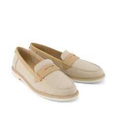 Womens Marie Loafer Natural Textile