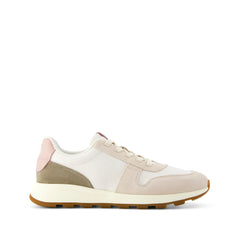 Womens TRVL LITE Retro Runner Sneaker Water Repellent Cream Vintage Twill