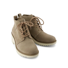 Maude Lace Up Dune Suede Wedge Boot