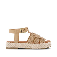 Womens Jac Fisherman Sandal Caramel Crochet