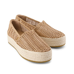 Womens Valencia Platform Espadrille Bronze Deco Basket Weave