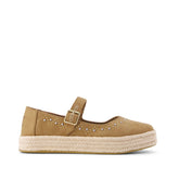 Womens Carolina Mary Jane Espadrille Toffee Microsuede