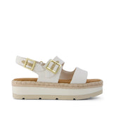 Womens Giana Flatform Sandal White Woven
