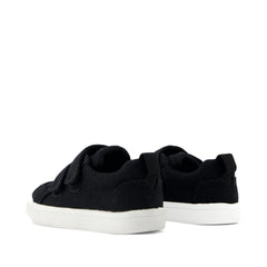 Cruz Double Strap Black Heritage Canvas Toddler Sneaker
