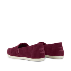 Womens Alpargata Classic Burgundy Cordurory