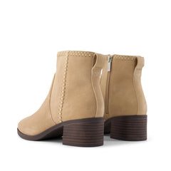 Womens Delilah Heeled Boot Water Repellent Taupe Suede