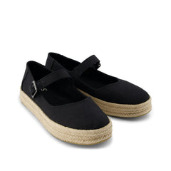 Carolina Mary Jane Espadrille Black Heavy Canvas