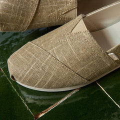 Womens Alpargata Classic Gold Shimmer Crosshatch