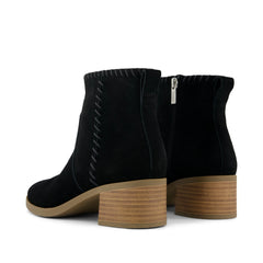 Womens Delilah Heeled Boot Water Repellent Black Suede