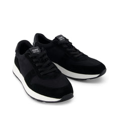 TRVL Lite Retro Runner Black Suede Water Repellent Sneaker