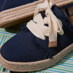 Womens Carolina Lace-Up Espadrille Navy Fray