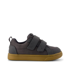 Cruz Double Strap Toddler Sneaker Forged Iron Deboss Suede