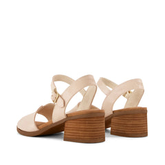 Womens Eloise Sandal Champagne Shimmer Suede