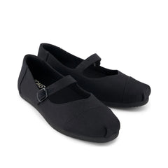 Womens Alpargata Mary Jane Black Canvas