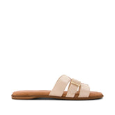 Womens Sol Slide Sandal Champagne Shimmer Suede