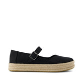Carolina Mary Jane Espadrille Black Heavy Canvas