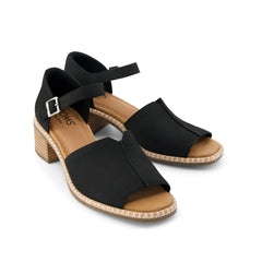 Womens Ines Heel Black Nubuck Leather