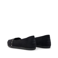 Womens Alpargata Ballet Flat Black Microsuede