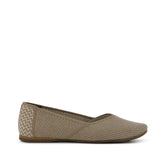 Womens Gemma Flat Dune Brown Engineered Knit