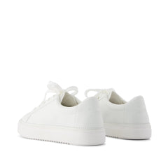 Womens Izzy Lace-Up Sneaker White Faux Leather