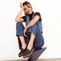 Cara Black Leather Loafer