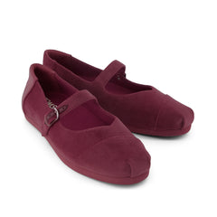 Womens Alpargata Mary Jane Dark Burgundy Premium Velvet