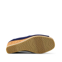 Womens Essential Wedge Navy Heritage Canvas
