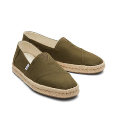 Alpargata Rope 2.0 Espadrille Olive Recycled Cotton Slubby Woven