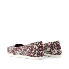 Womens Alpargata Ballet Flat Burgundy Floral Print
