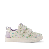 Cruz Double Strap Toddler Sneaker Egret Foil Rainbows