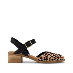 Womens Jaclyn Heel Leopard Print Hair