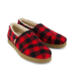 Mens Alp FWD Buffalo Plaid Red Faux Shearling