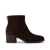 Womens Delilah Heeled Boot Water Repellent Chocolate Brown Suede