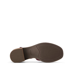 Womens Ines Heel Burgundy Nubuck Leather