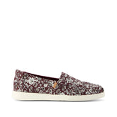 Womens Alpargata Plus Burgundy Floral Print