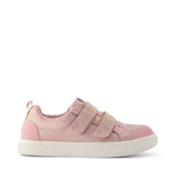 Cruz Double Strap Kids Sneaker Pink Quartz Iridescent Woven
